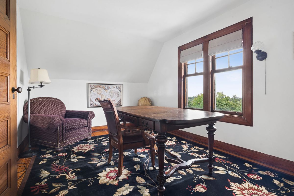 Study with a writing table on an upper floor at 184 Upper Mountain Avenue